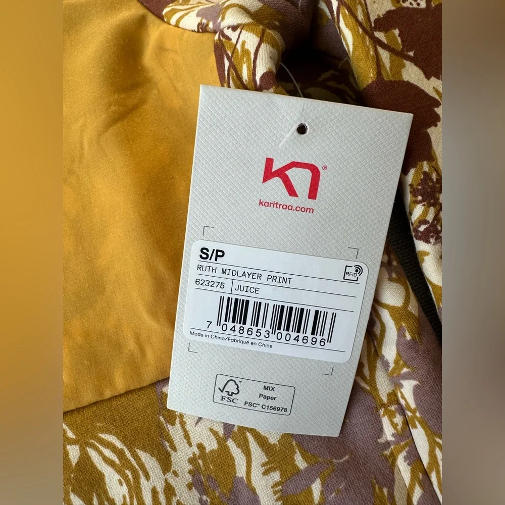 Kari Traa Ruth Midlayer Print Half Zip Sweatshirt - Picture 3 of 7
